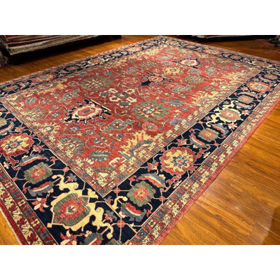 Tapis en laine noué à la main 10 x 14 Serapi