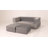 Shontae Zipline Convertible Compression Sleeper Loveseat, Ottomans & Pillows, Textured Microvelvet-73338526