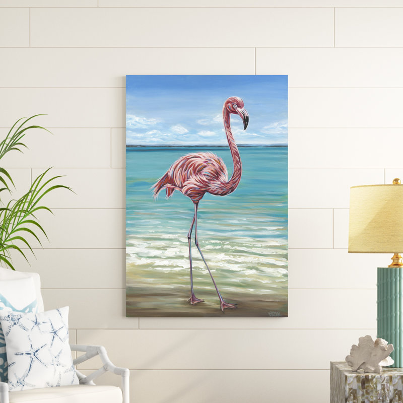 Beach Flamingo I, H 48 po x l 32 po x P 1,25 po