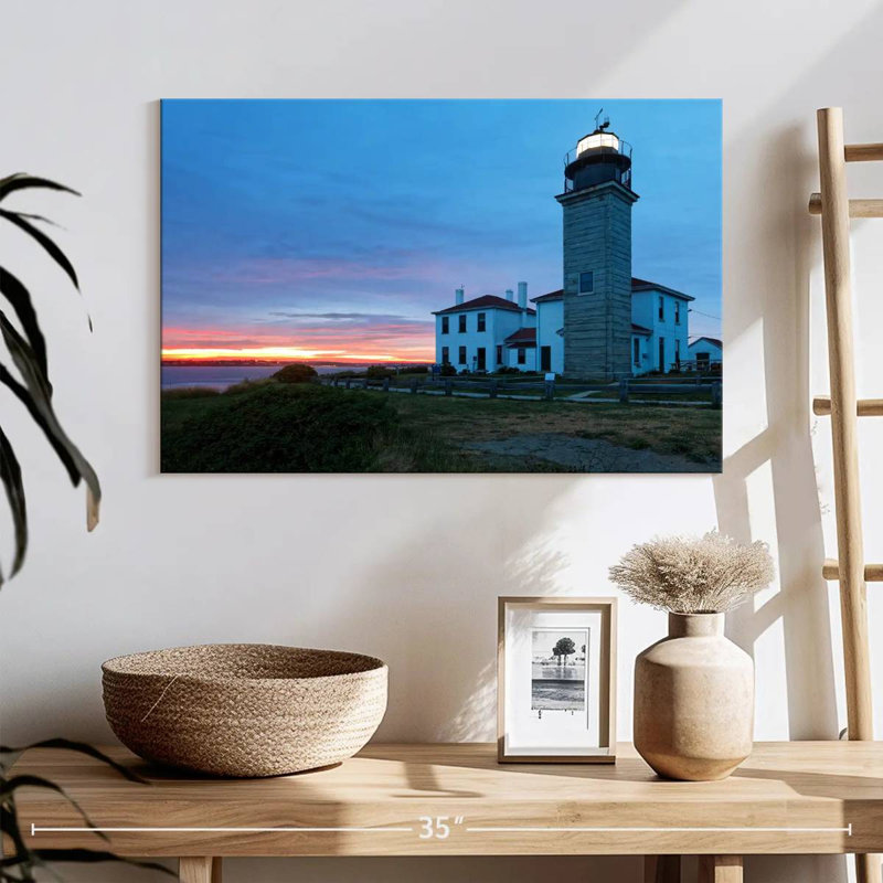 Aletra Sunset View Of The Beavertail Lighthouse, 16" H x 24" W