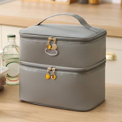 Water Bottle Insulating Lunch Bag With Waterproof Double Layer For Bento Milk Bottle And Meal Boxes Cooler Bag