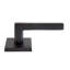 Bravura 839-7 Delray Passage Lever on Square Contemporary   Rose in Matte Black