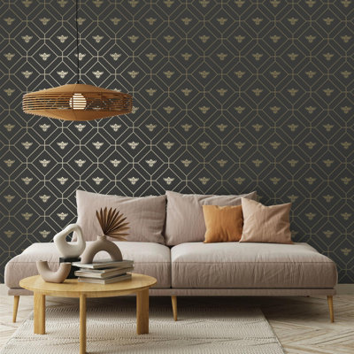 Rasch Honeycomb Bee Wallpaper