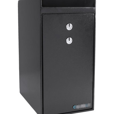 27 Cu Ft Steel Safe With Secure Lock And Fishing Slot Protection 9" X 6" 12" Exterior Size