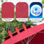 Parasol carré extérieur double toile de 3,35 m (rouge, base non incluse)