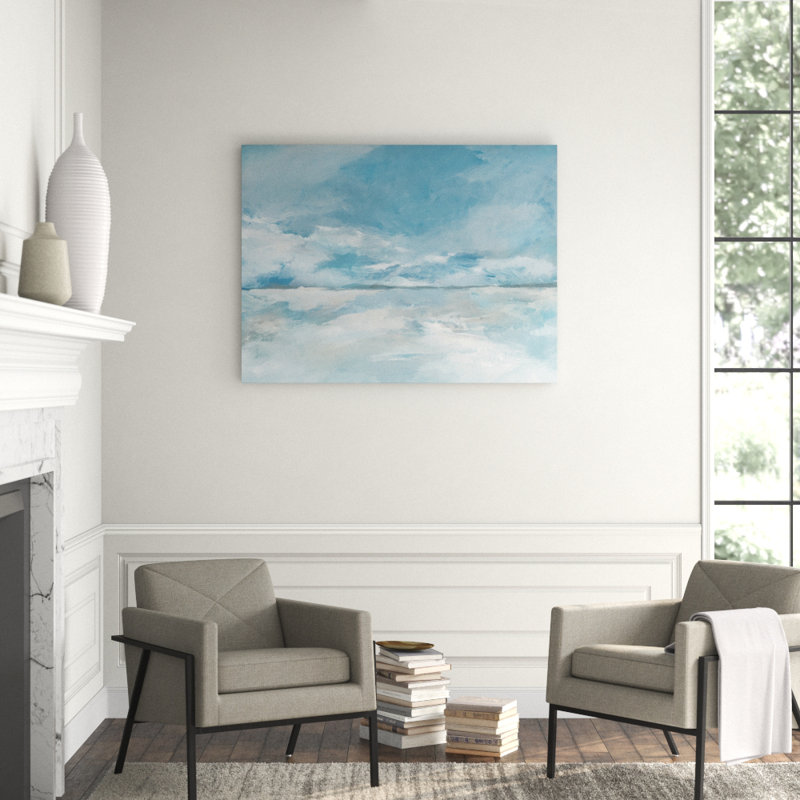 Cloudy Coast II Print by Barclay Butera, 24" H x 32" W, Image Brush Gel