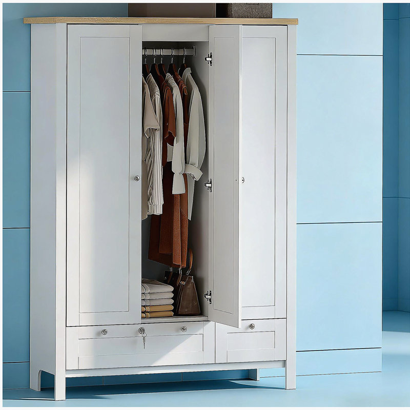 Garde-robe 3 portes, Blanc