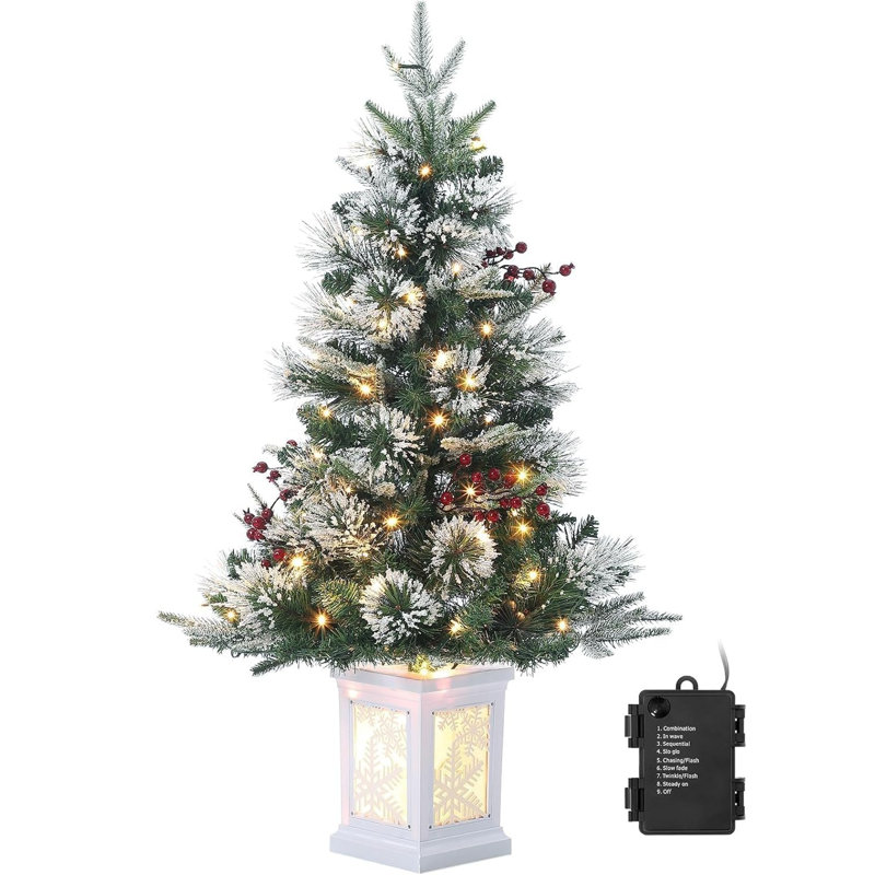 91.4cm H Lighted Artificial Christmas Tree