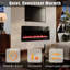 Metro Lane 127cm W Black Electric Fireplace