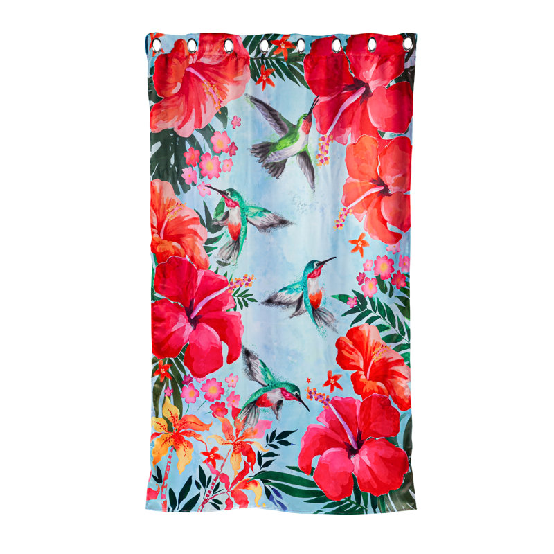 Outdoor Semi Sheer Curtain Single Panel