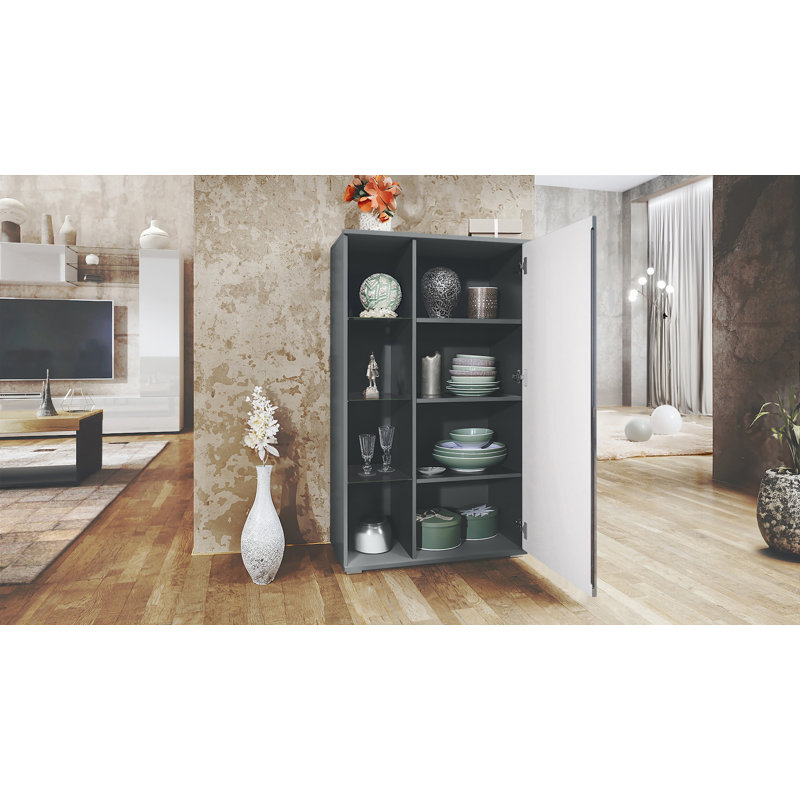 Shameerah Booth Display, Anthracite/Bordeaux