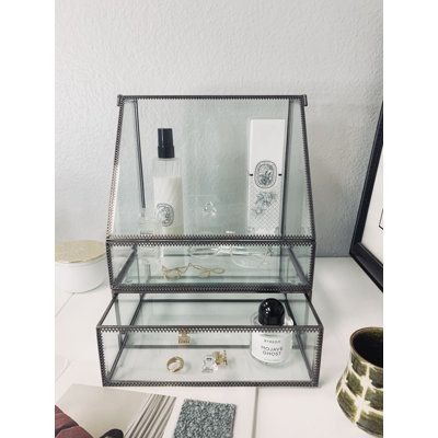 Calise Glass Makeup Organizer