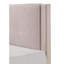 Lit rose contemporain pour chambre à coucher grand lit, tête de lit tapissier avec aspect texturé nervuré, structure à profil bas et pieds discrets dans une chambre à coucher discrète-2057202068-2057202071