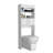 Over The Toilet Cabinet 63" H, Two Shelves, Double Door-600674715