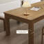 Bureau rectangulaire brun en bois massif avec 6 tiroirs-107834327