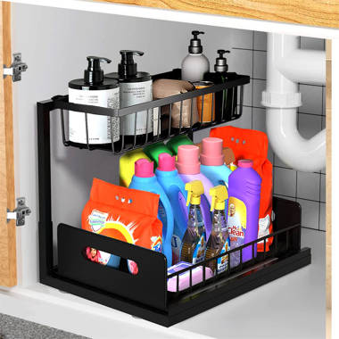 MooJ Plastic;Steel Under Sink Organizer