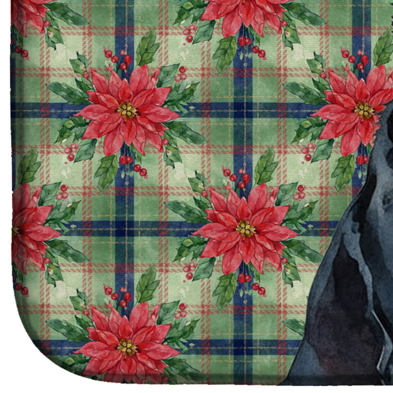 Tapis à vaisselle Beauceron Christmas PoinsettIas