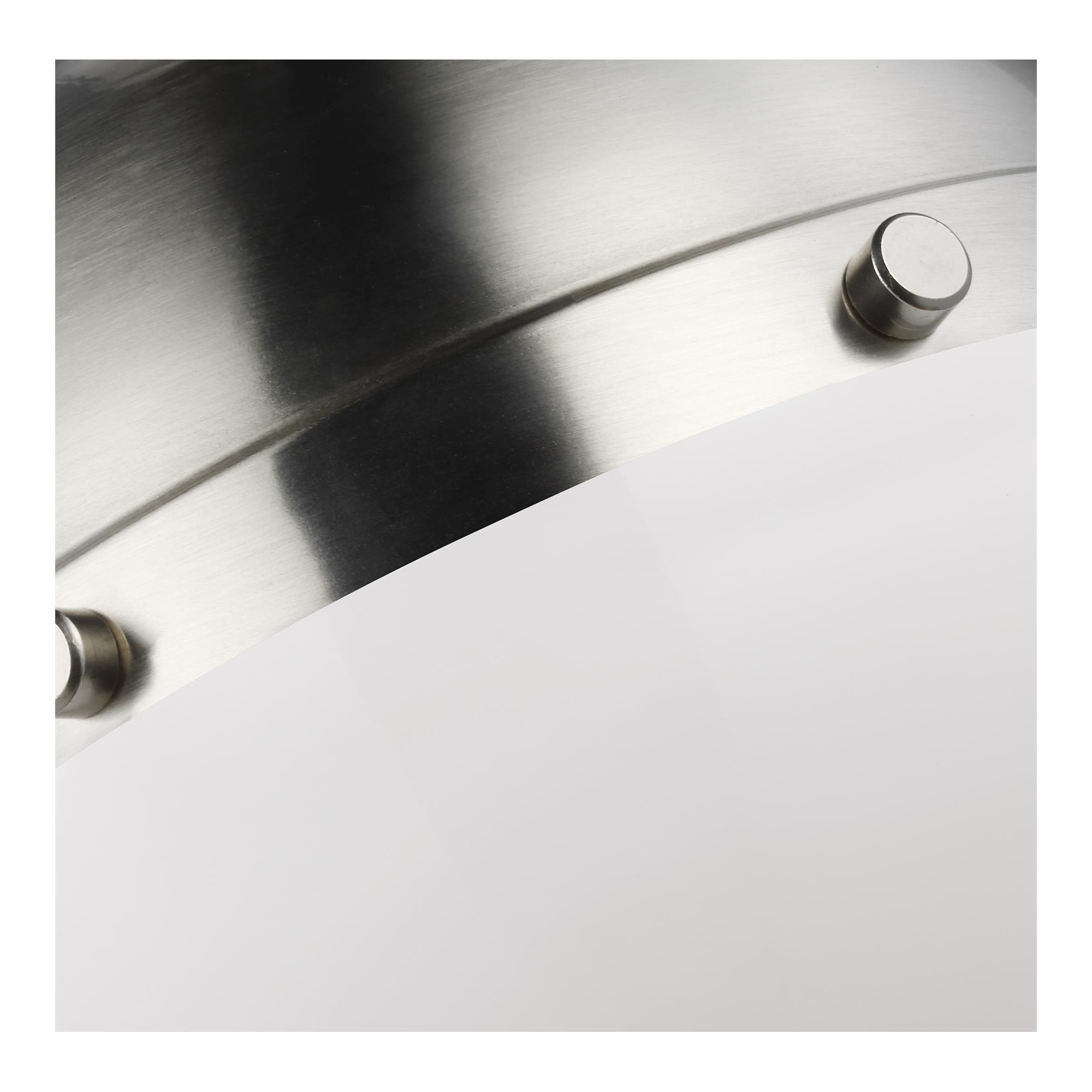 Geoffrey Single Light Glass Steel Dimmable Pendant, Brushed Nickel, No , 11.63" H x 8.13" W x 8.13" D