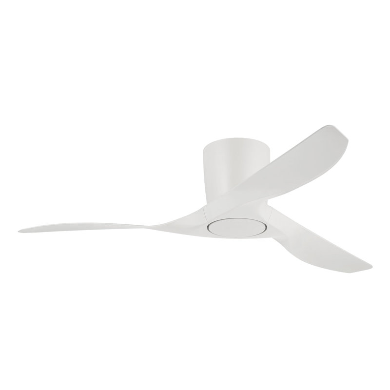 Frankhouse Ceiling Fan with LED Lights, Matte White