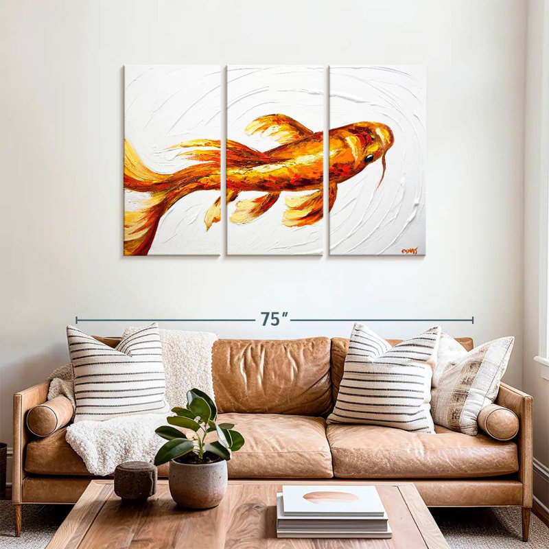 Orange Koi Fish, 36" H x 57" W