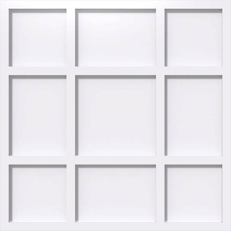 Médaillon de plafond contemporain Rubik, H 12 po x l 12 po x P 1 po