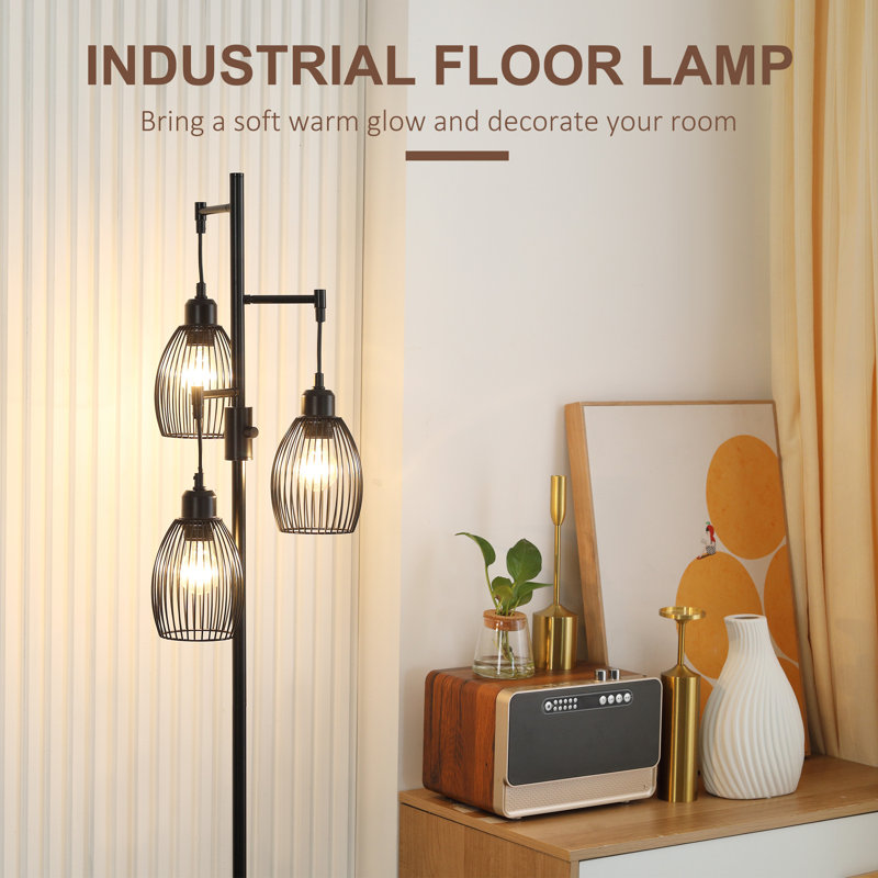 Bendersville 170.5cm Tree Floor Lamp, Clear