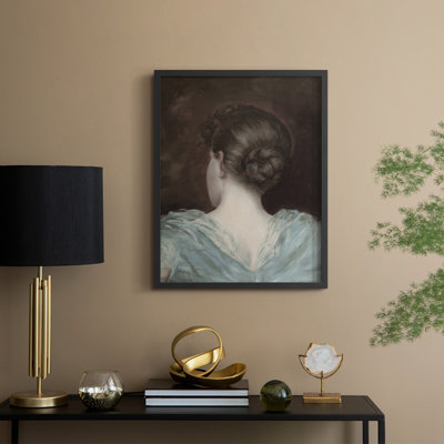 Impression de portrait rétro Vintage XXVI, reproduction encadrée - bois massif