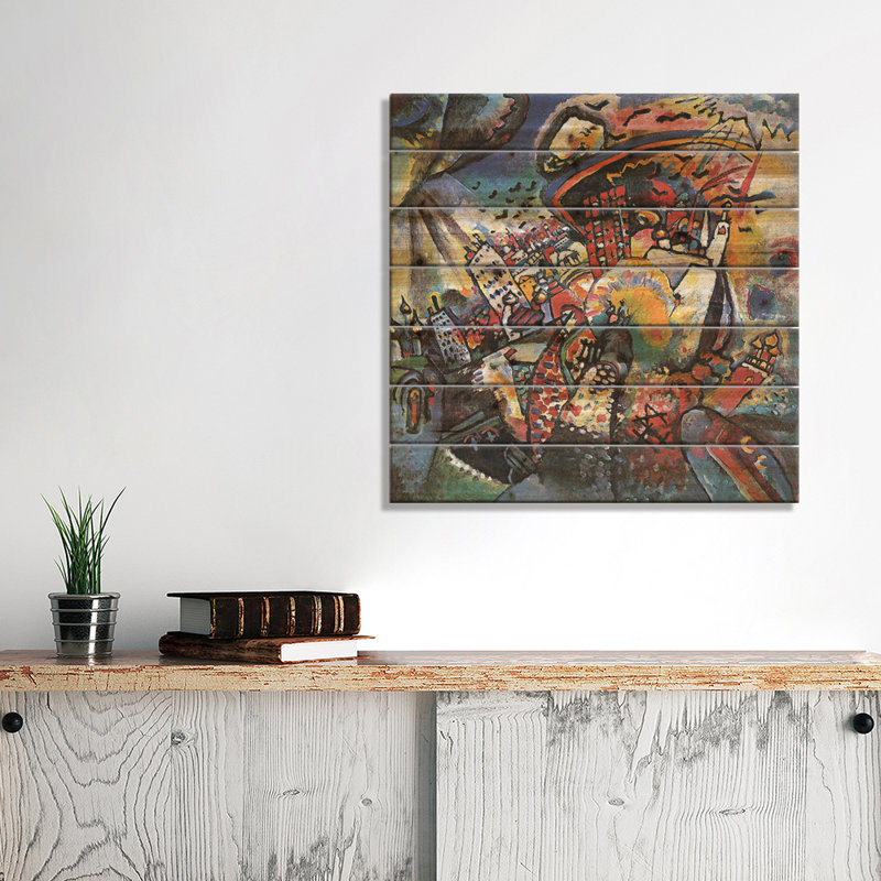 Moscow II by Wassily Kandinsky - Unframed Graphic Print on Wood