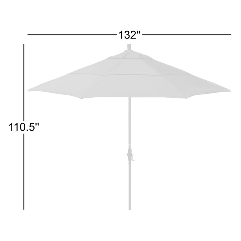 Parasol de marché Broadmeade octogonal Sunbrella, Sunbrella® ‑ lin sésame