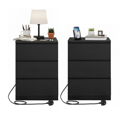 Rumena 40cm W Manufactured Wood Bedside Table