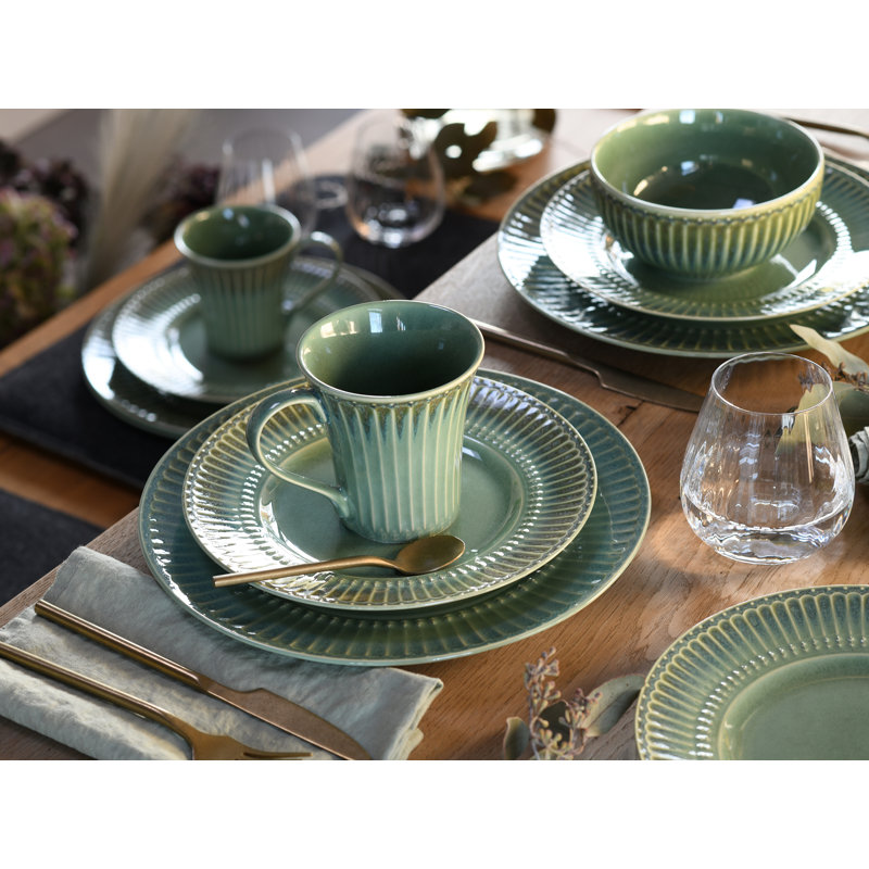 Celadon green Stoneware Dinnerware Set Piece