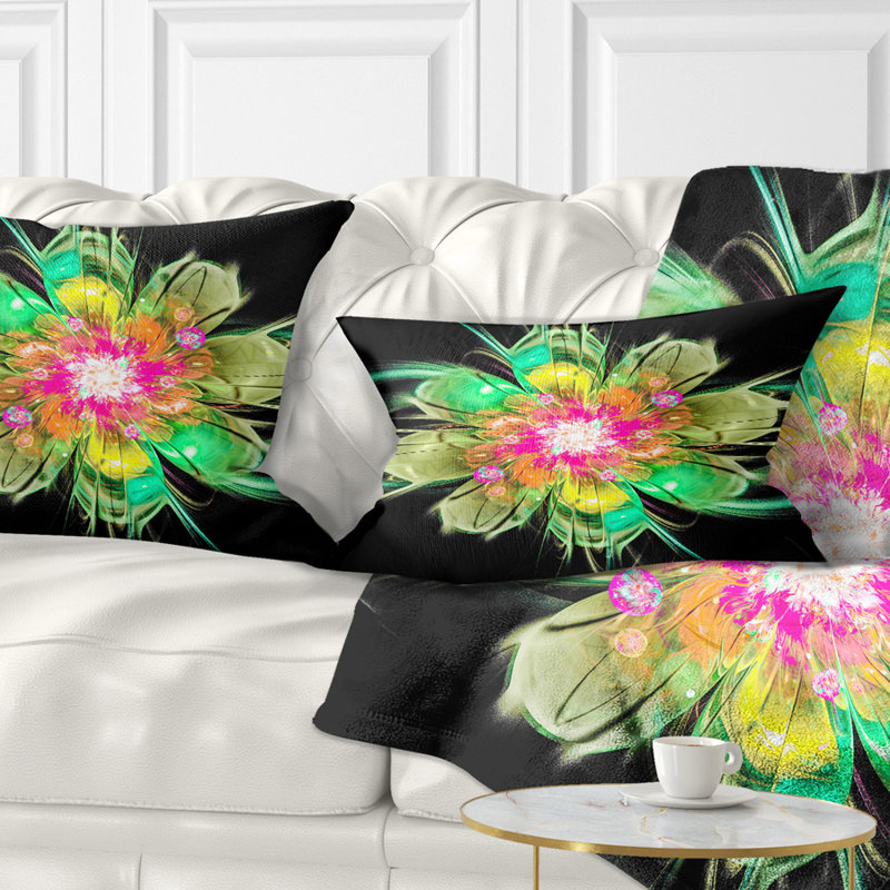 Coussin lombaire floral à motif floral idéal