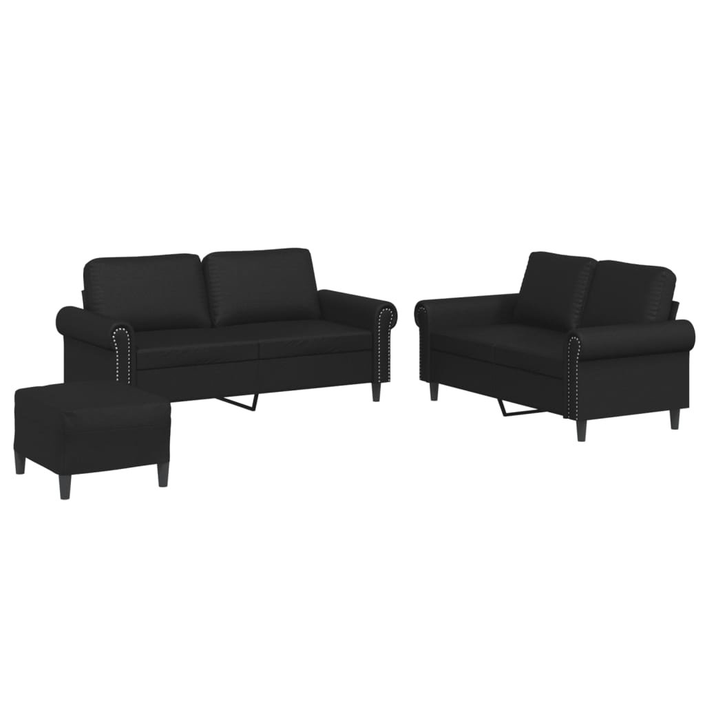 Red Barrel Studio® Tiggs 3 Piece Faux Leather Living Room Set | Wayfair