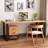Black Rectangular Solid Wood+Iron desk-109707329-109707331