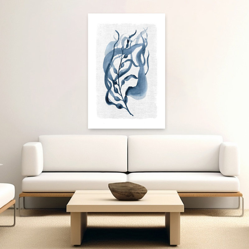 Art contemporain abstrait bleu marine