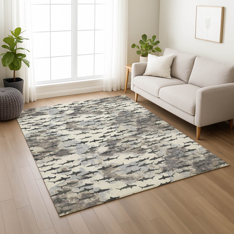 Machine Washable Indoor/Outdoor Chantille ACN2594 Animal Rug, Beige, 8' x 10'