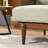 Dayton 72" Wide Mid-Century Modern Upholstered Sofa with Cane Rattan Arms, Rubberwood Frame for Living Room-2076724311-2047231052