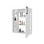 Armoire de salle de bain 1 porte avec 4 tablettes ouvertes