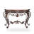 Vintage Antique Bronze Wrought Iron Solid Wood Top Console Table