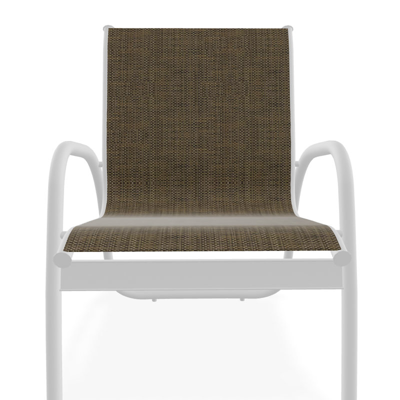 Fauteuil de patio Gardenella, Beacon taupe Sunbrella®, Blanc texturé
