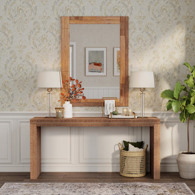 Retro Solid Wood Console Table Entryway Table