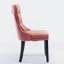 Chaise de salle à manger rembourrée en velours moderne avec anneau à tirer (ensemble de 2)-1460188293-1460188288