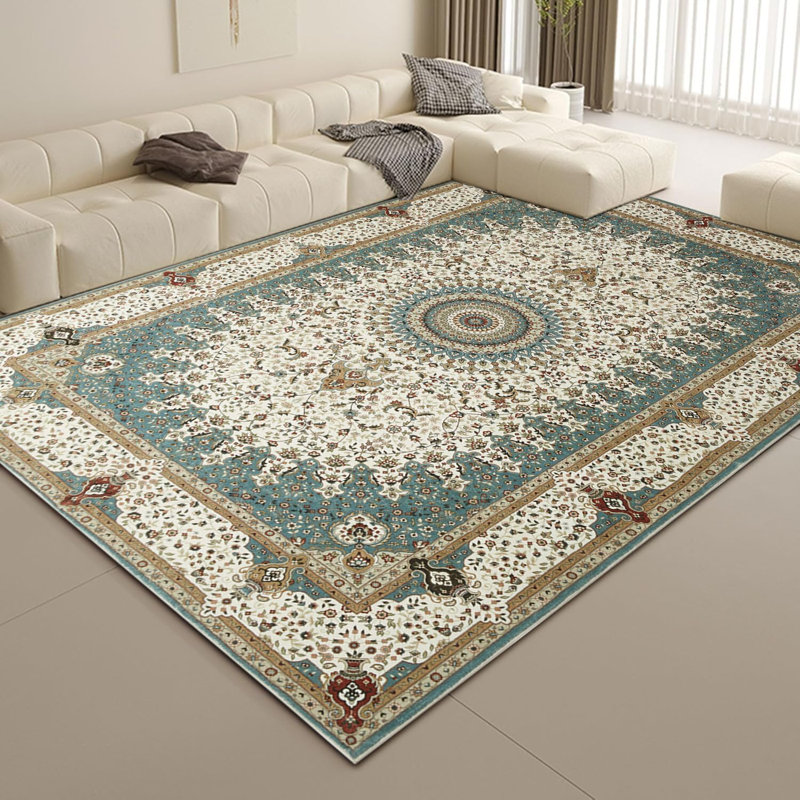 Aspire Homeware Blue Persian Medallion Area Rug, Rectangle 160 x 230 cm