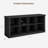Farmhouse 8-Cube Storage Cabinet – Long Horizontal Wood Bookshelf with 2-Tier Organizer – Freestanding for Living Room, Entryway or Office-1097251910