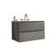 Meuble-lavabo mural de 30 po avec lavabo en céramique et trois trous de robinet, grand meuble-lavabo flottant avec rangement pour salle de bain moderne, pré-assemblé-151943130-151943131