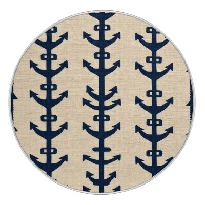  Tapis nautique lavable à ancres croisées