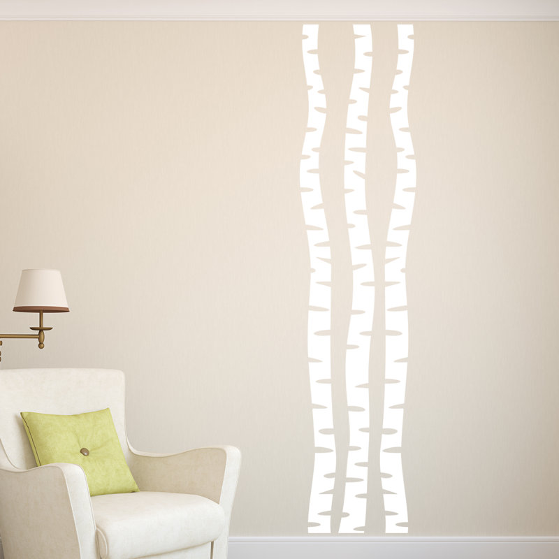 Plants & Flowers Wall Decal, White
