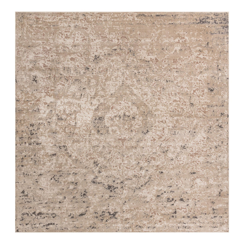 Cantrell Oriental Beige Area Rug, Square 13'1"