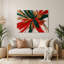 «Lyrical Abstraction 53», art mural en métal brun-1311221573