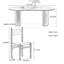 Ensemble de table de salle à manger simple et moderne avec dalle ovale.-106780983